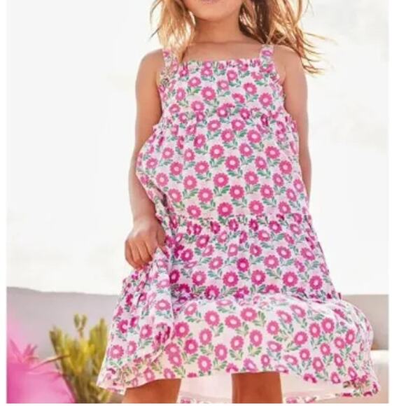 Mini Boden Pop Pink Primrose Bud Dress Size 6 7 - Picture 1 of 4